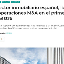 El sector inmobiliario espaol, lder en operaciones M&A en el primer semestre